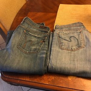 Citizens by humanity jeans==$15.00 each